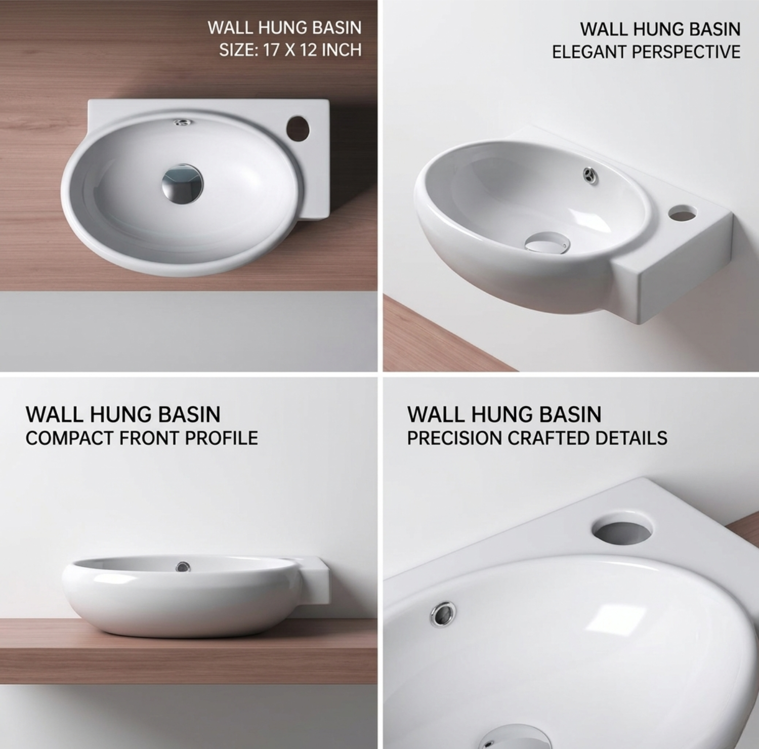 17x12 Wall-Hung Wash Basin