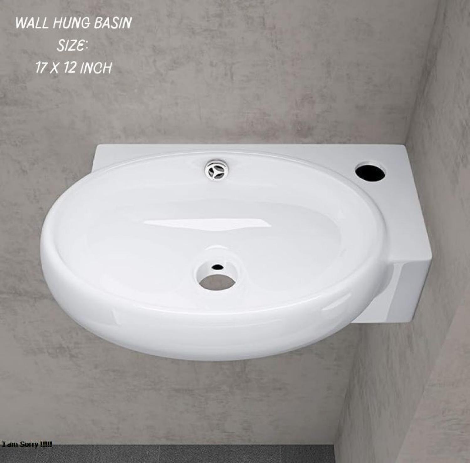 17x12 Wall-Hung Wash Basin