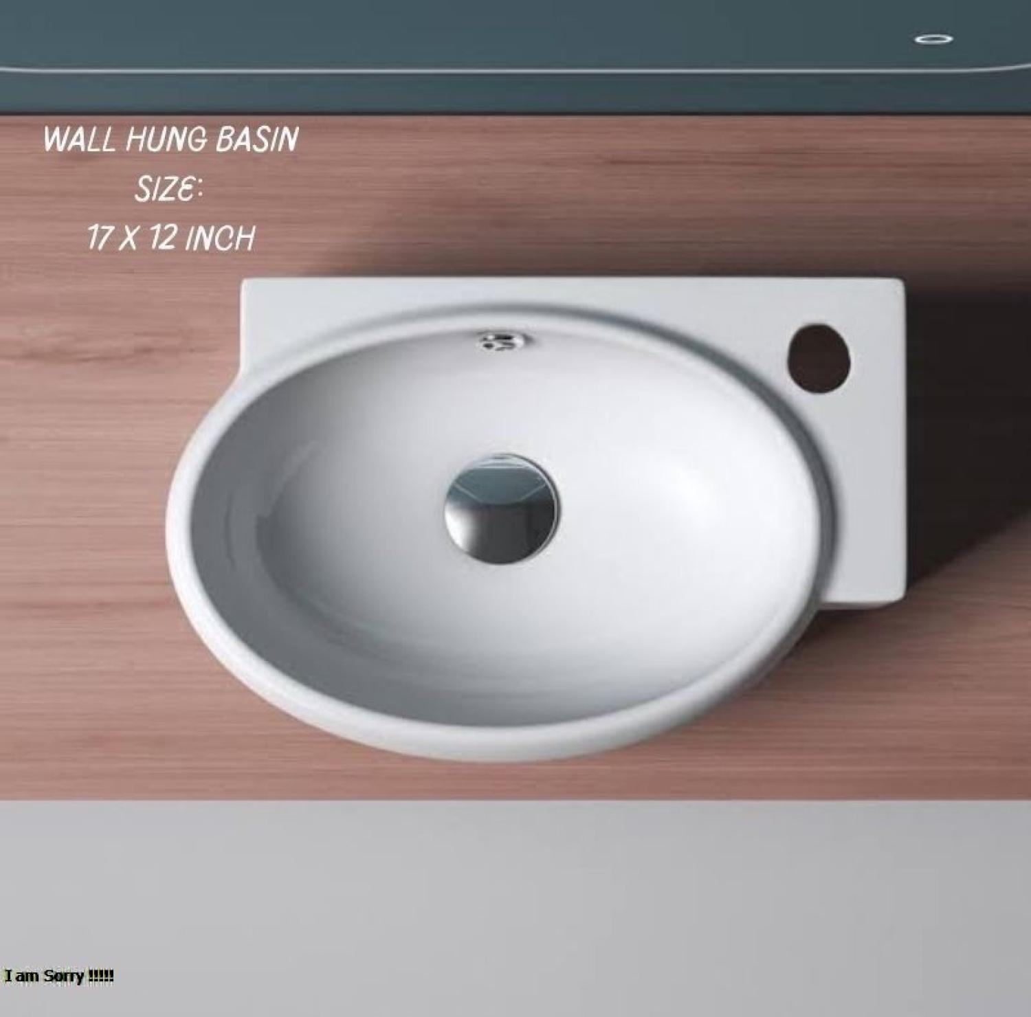 17x12 Wall-Hung Wash Basin