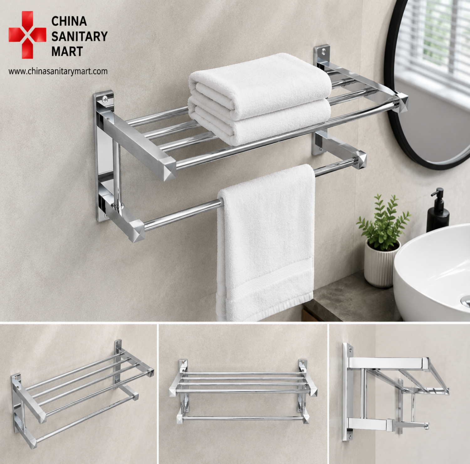 towel rack, towelrack, rack, Chrome Towel Rack,