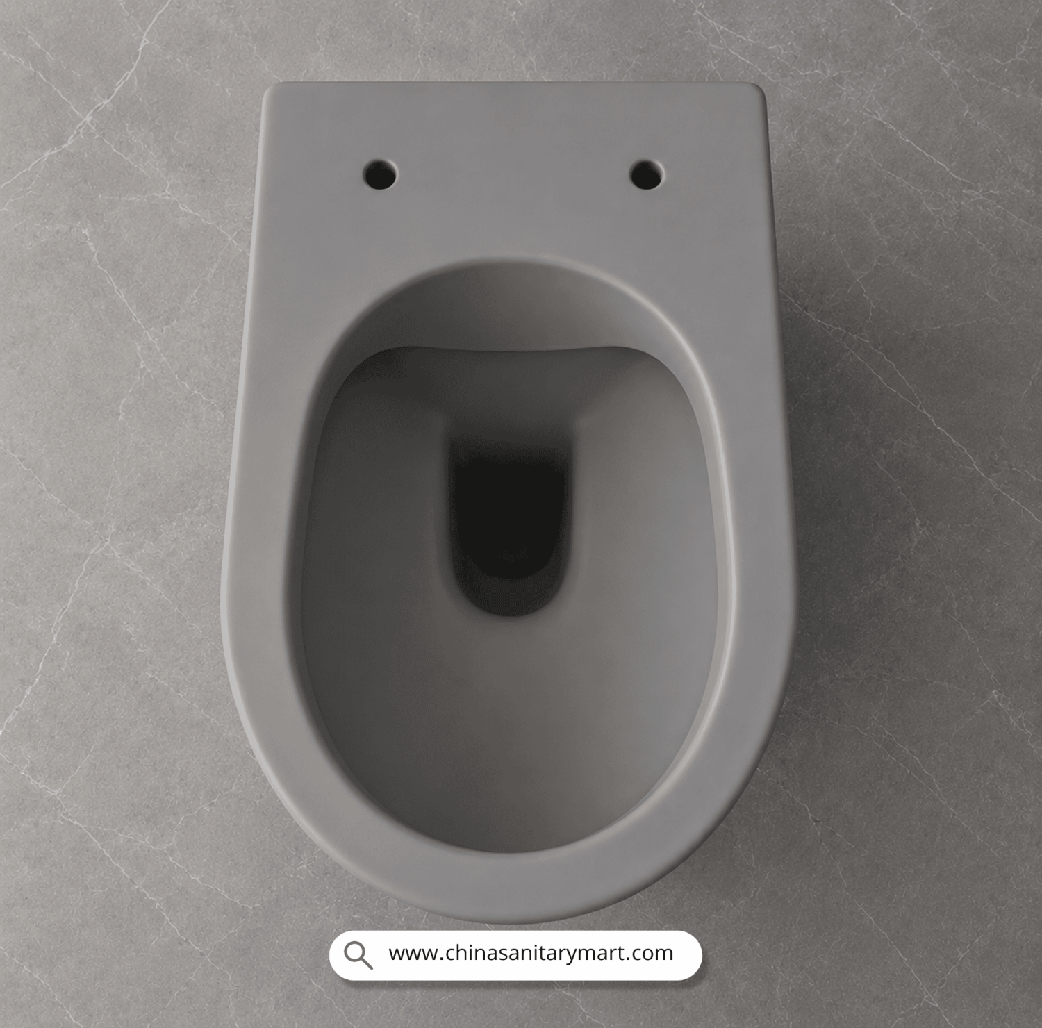 commode, Castle Gray toilet, wall hung commode, round wall mounted toilet, gray sanitary ware, modern bathroom fittings, premium ceramic commode, China Sanitary Mart, space saving toilet, colored commode
