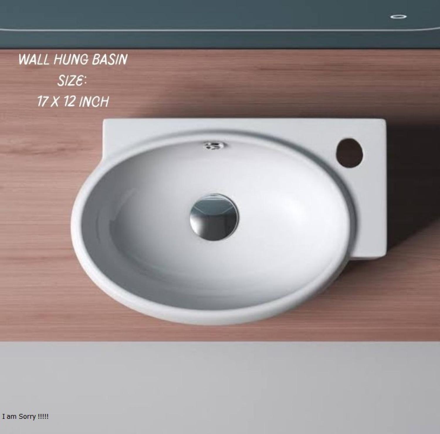 17x12 Wall-Hung Wash Basin