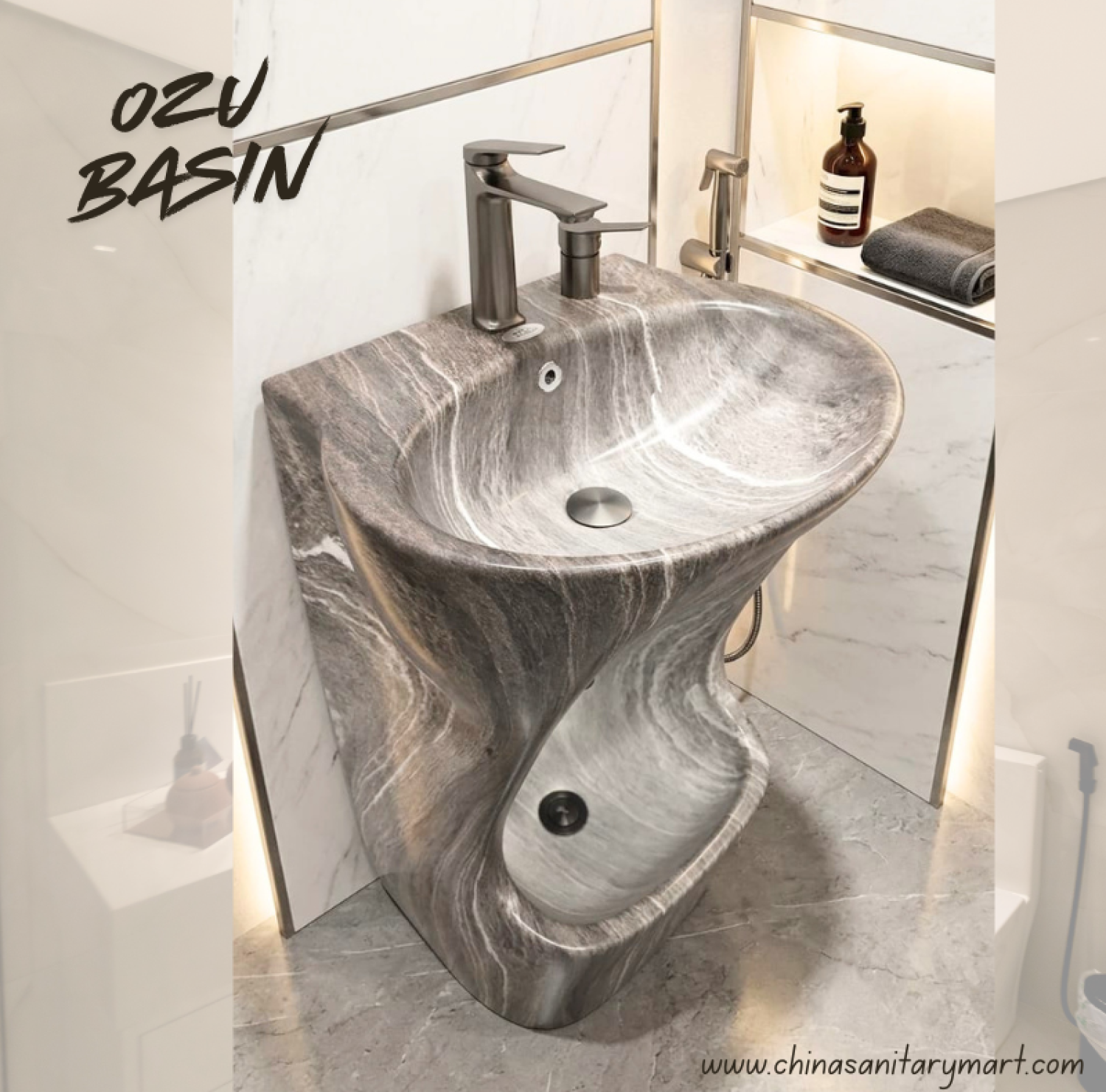 OZU Basin, Wudu Basin Bangladesh, Black Marble Basin, Ablution Basin, Modern Wudu basin, Luxury Basin, Bathroom Basin, Mosque Basin, Ozu Basin Price in Bangladesh, China Sanitary Mart,