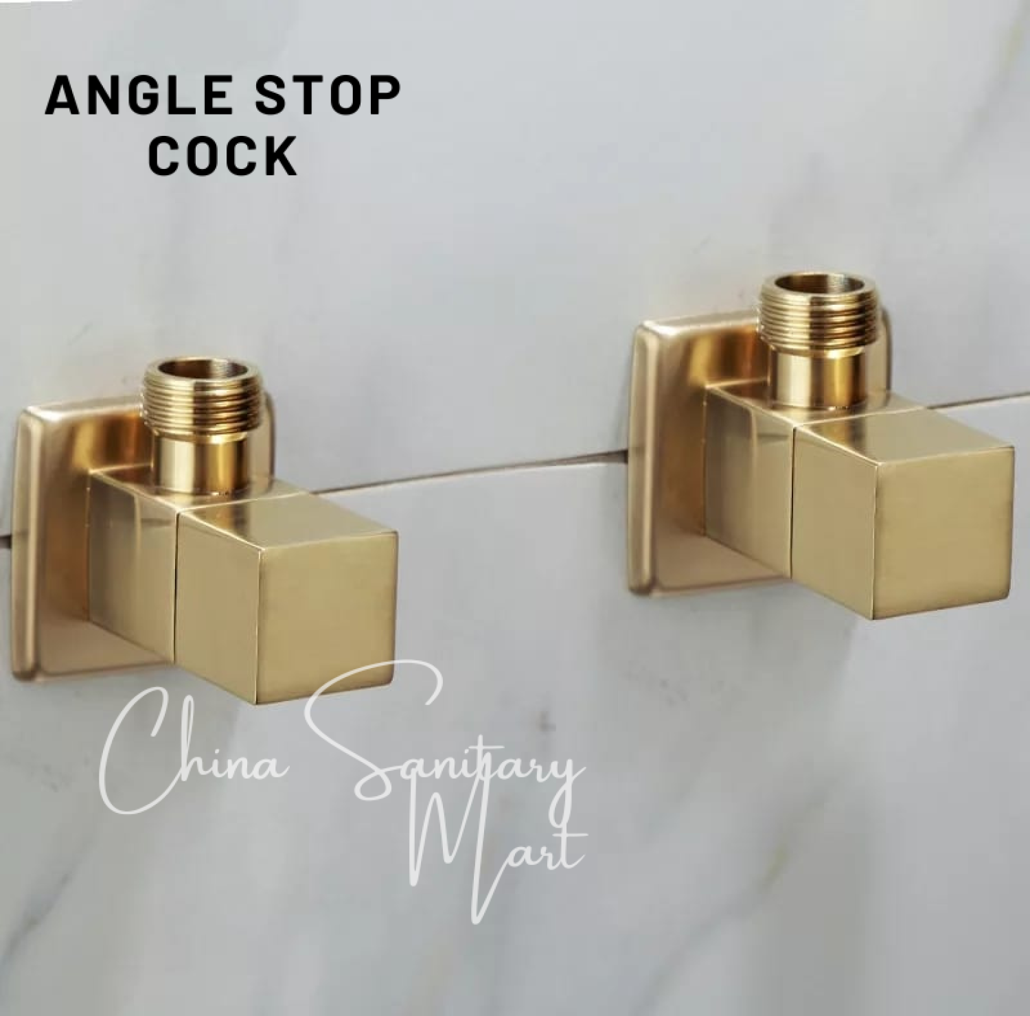 dd luxury to your home with our Gold Square Angle Stop Cock. Stylish, durable, and premium quality. Available now at China Sanitary Mart.