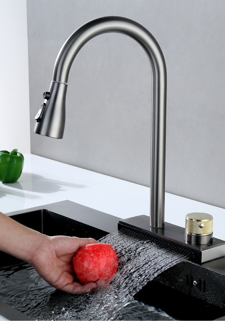 SM-07 Waterfall Sink Mixer Pull-out