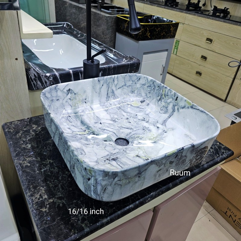 Top basin marble 16*16 inch china wash basin