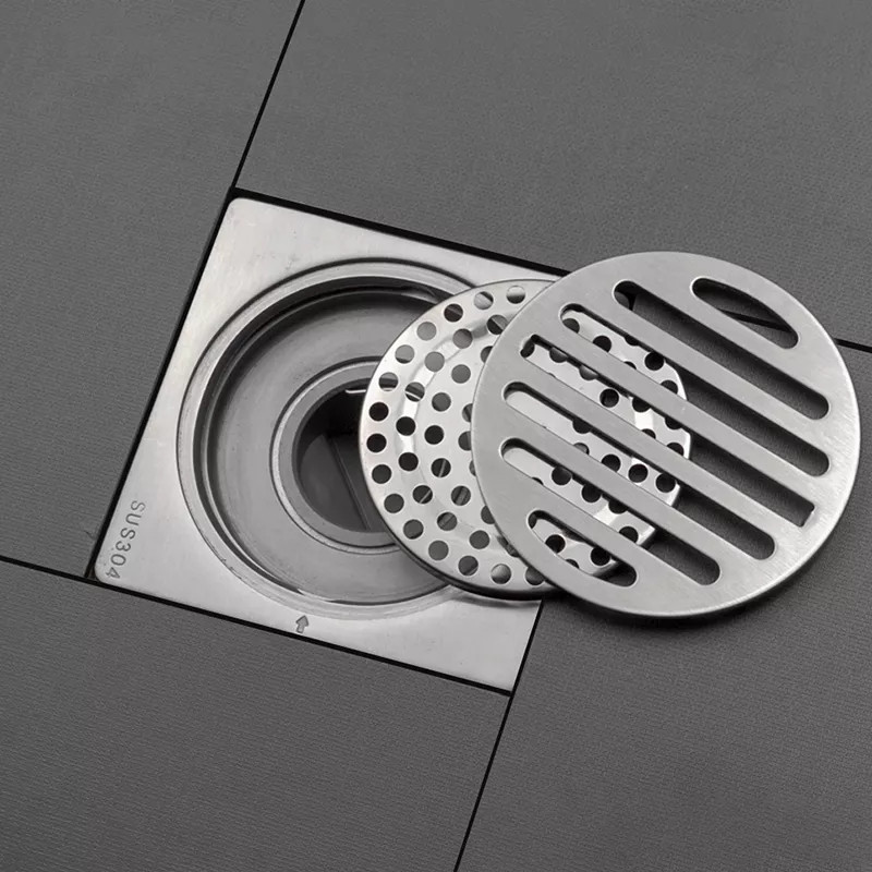 Bathroom Drain 5A- 5/5 inch Drain ( SS Matte) Heavy
