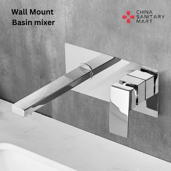 Wall Mount Basin Mixer- CP RUUM Square