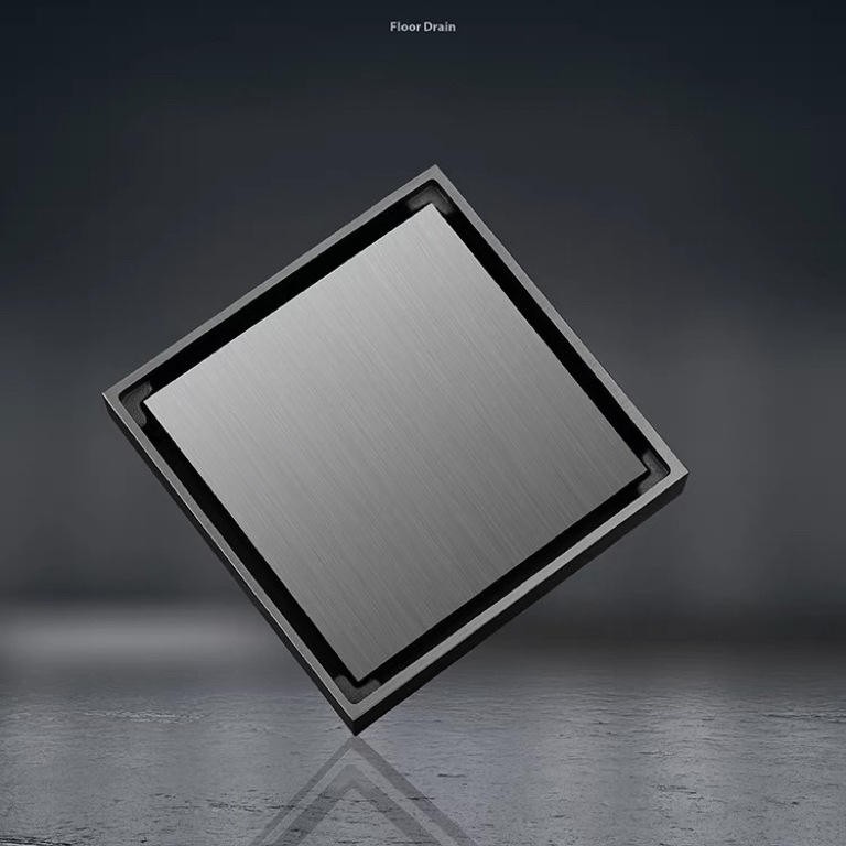 Axent Tile Insert Invisible Floor Drain 5/5 inch gunmetal grey
