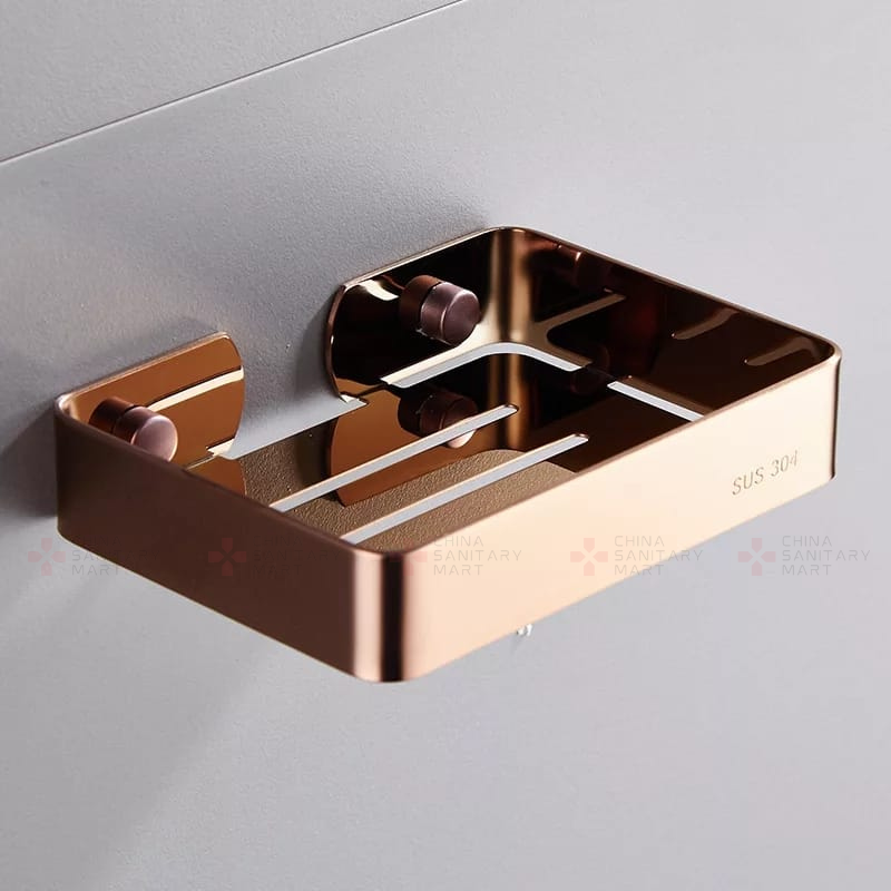 SC1007 SS Rose Gold Single Soap Case