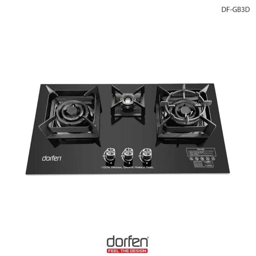 DORFEN  DF-GB3D  Built-in Gas HOB with 3 Burner Marble Panel