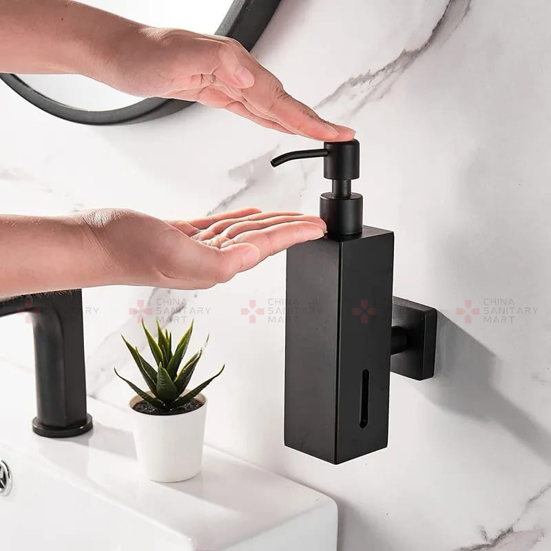 SD1002 SS Black Liquid Soap Dispenser