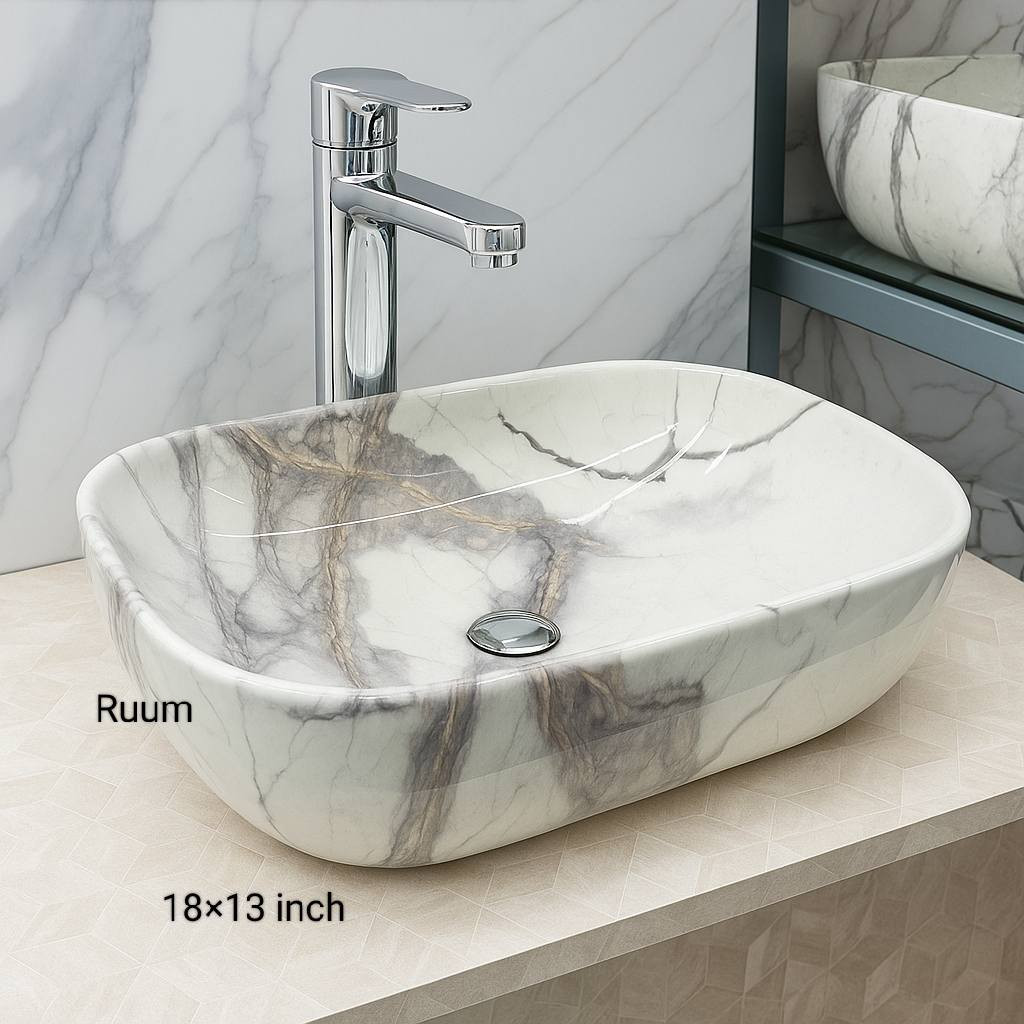 Counter top wash basin 18*13 inch Marble Shade