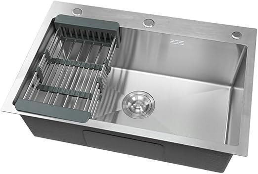 HANDMADE SINK SINGLE BOWL 18/30"  SS Matte