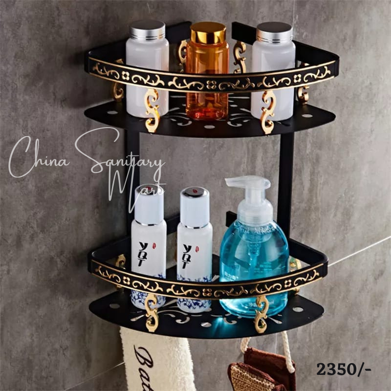 Corner Shelf-Aluminum Black