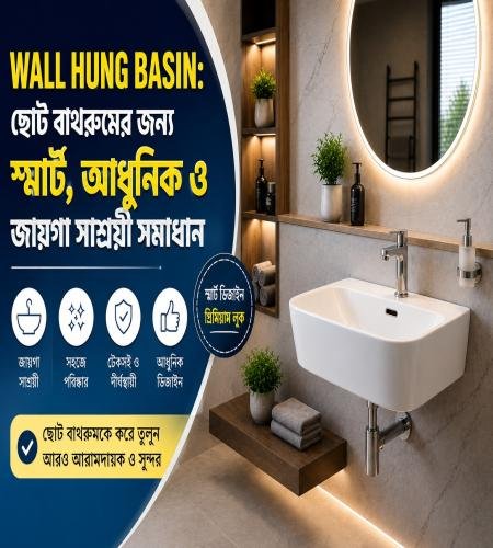 Wall Hung Basin: ছোট বাথরুমের জন্য সেরা Wall Mounted Basin কেনার সম্পূর্ণ গাইড