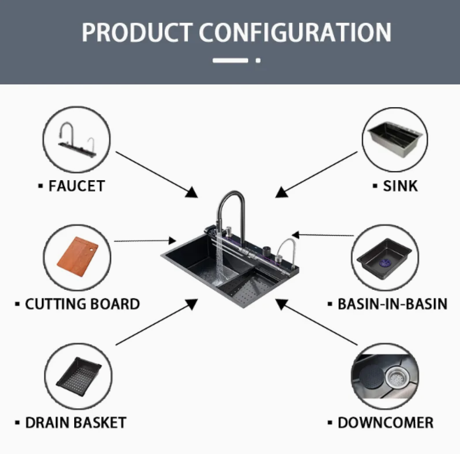 singlebowlsink, 7 key Piano Sink, sink,kitchensink,blacksink,sinkcombo,30inchsink,handmadesink, 18/30 Inch sink black, honeycomb
