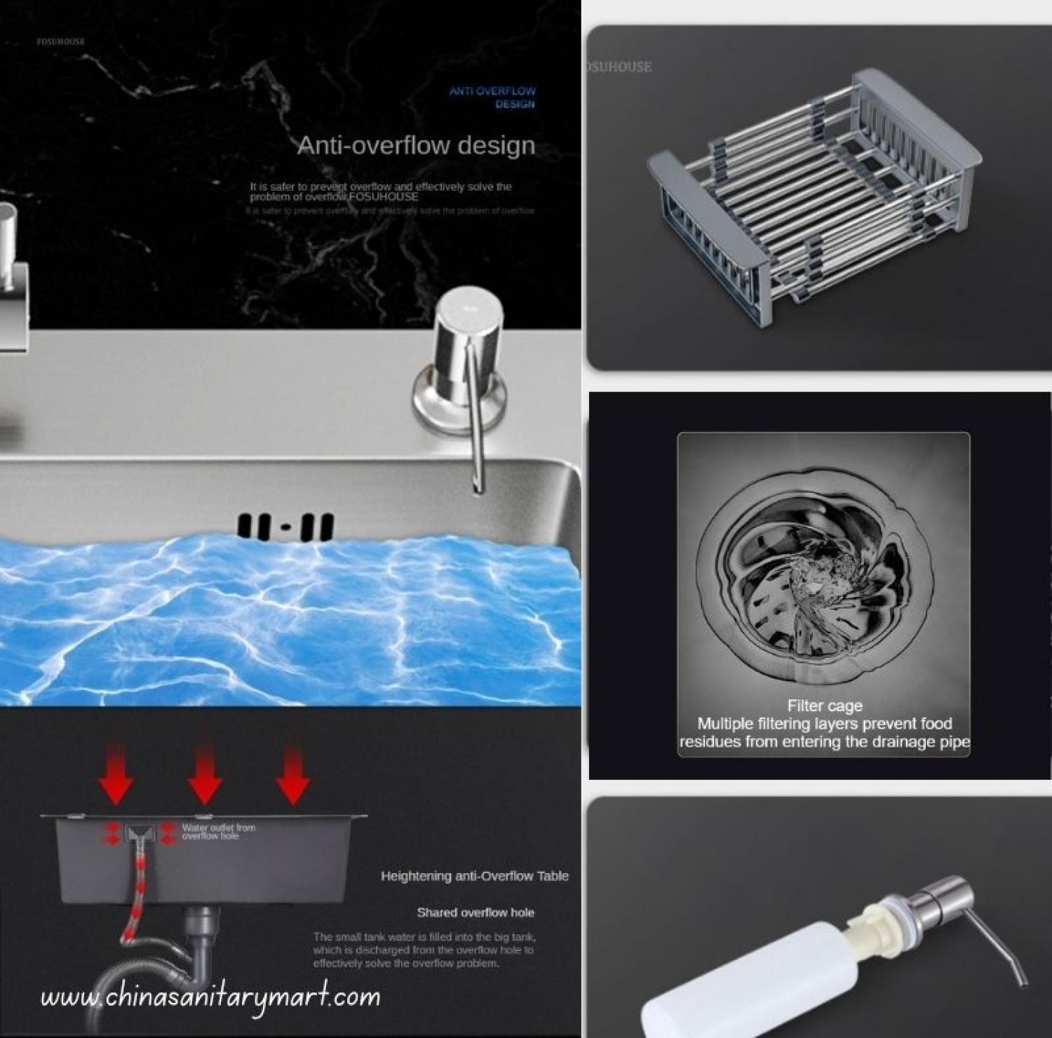 sink,kitchensink,blacksink,sinkcombo,36inchsink,handmadesink,18/36 Inch Sink matte, honeycomb