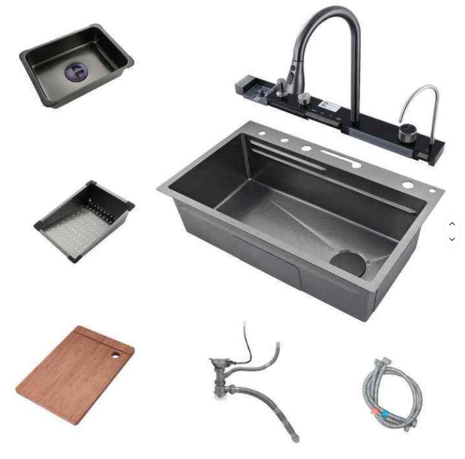 sink,kitchensink,blacksink,sinkcombo,30inchsink,handmadesink,MultifunctionalSmartKitchenSink