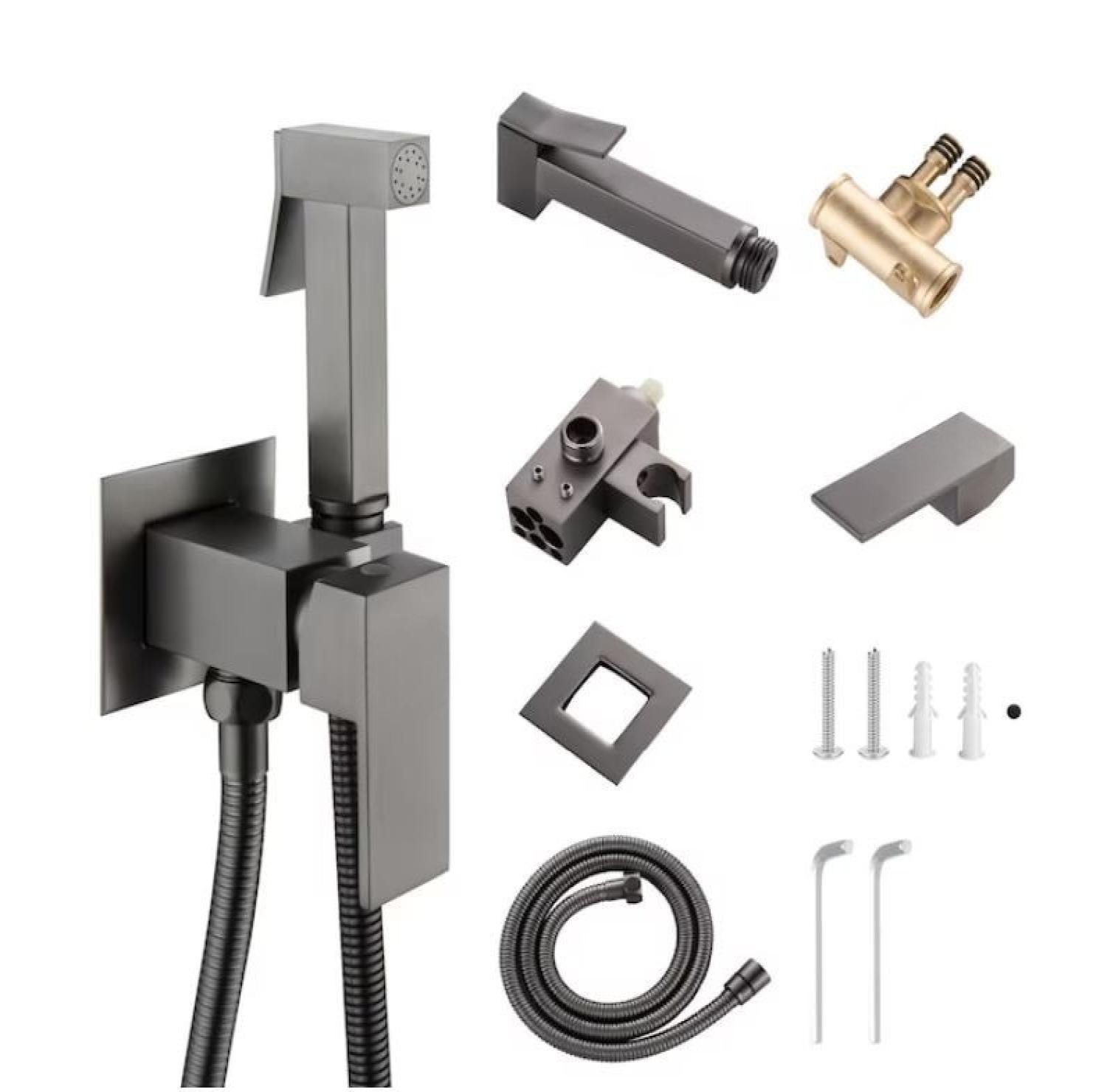 push shower mixer, Pushhshowermixer. grey push shower, toilet push shower, toilet shower, english toilet shower.