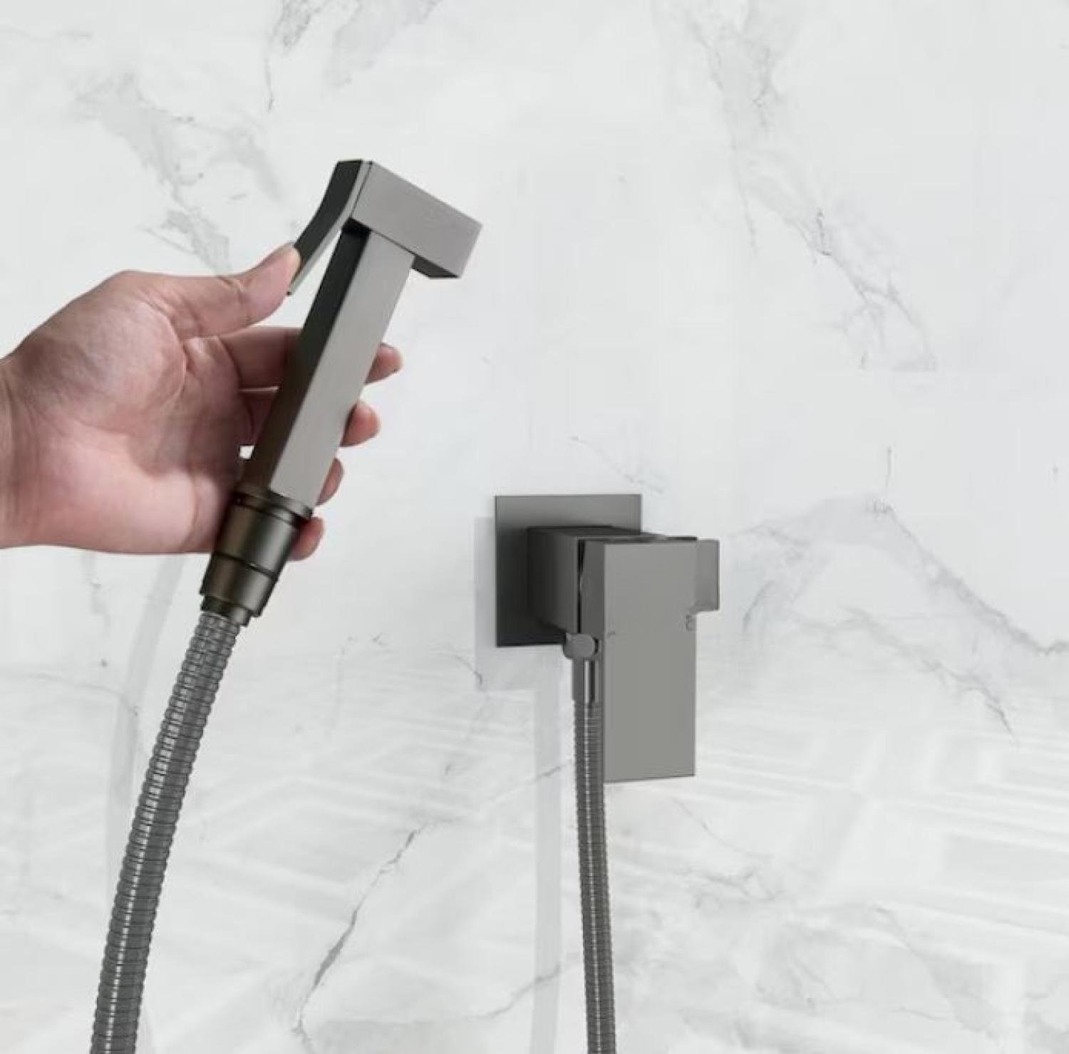 push shower mixer, Pushhshowermixer. grey push shower, toilet push shower, toilet shower, english toilet shower.