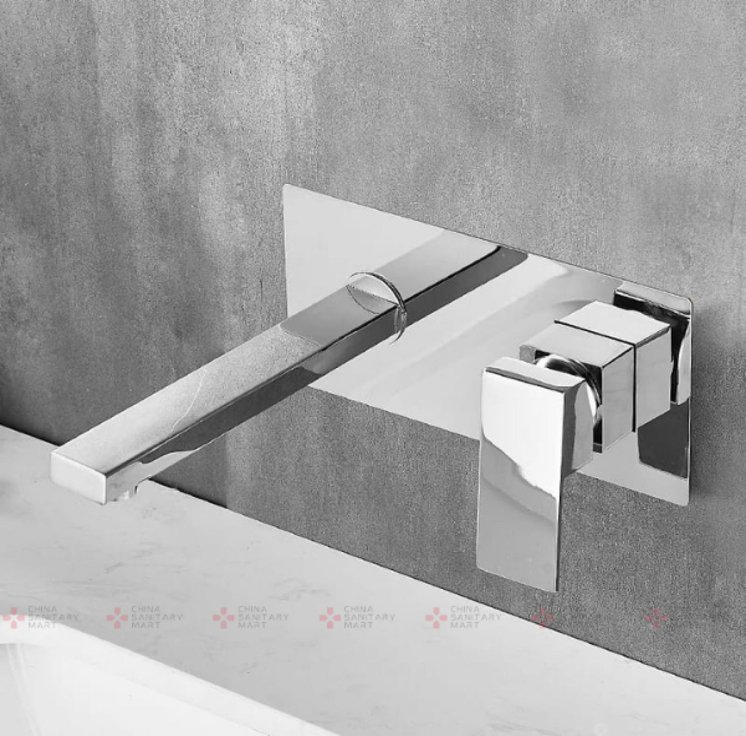 wall mount basin mixer, matte black basin mixer, basin mixer tap, black bathroom faucet, waterfall basin mixer, wall mixer tap, modern bathroom accessories, premium basin mixer, basin tap Bangladesh, China Sanitary Mart, ruum