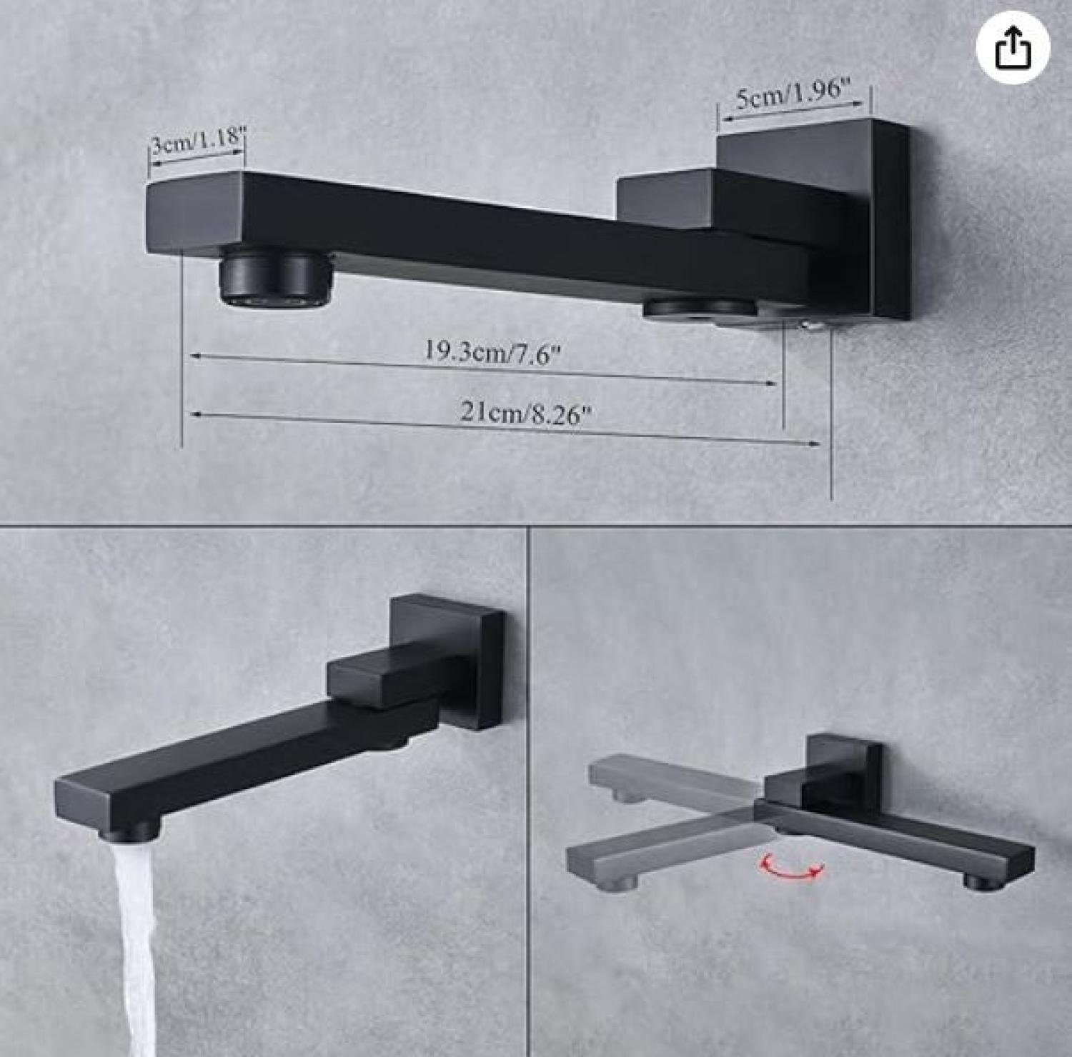 Shower Mixer black, 5 way shower mixer black,