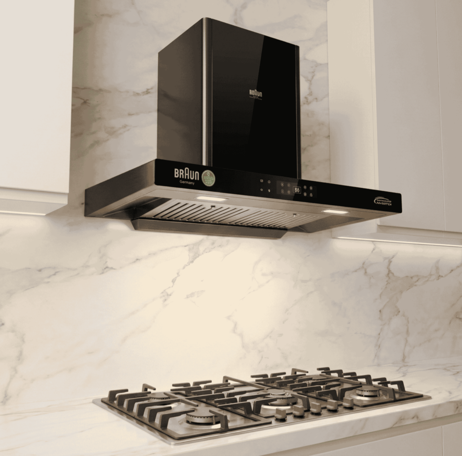 BRAUN 15CH, Braun Kitchen Hood Germany, Inverter Kitchen Chimney BD, Soundless Kitchen Hood, T-Shape Kitchen Chimney, Braun 15CH Price in Bangladesh, Premium Kitchen Exhaust Fan, Baffle Filter Chimney, Smart Kitchen Appliances.