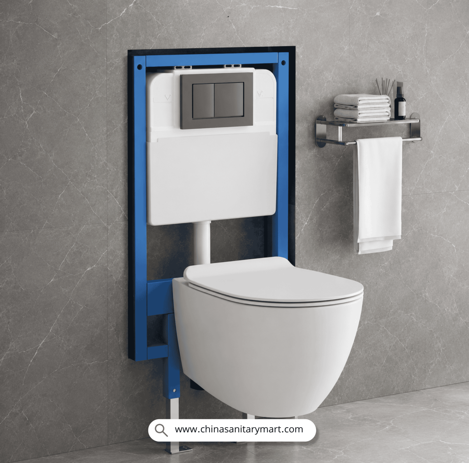 Italian Standard T104, Italian Standard commode, white wall hung toilet, round wall mounted commode, luxury sanitary ware, premium ceramic toilet, China Sanitary Mart, space saving commode, modern bathroom fittings