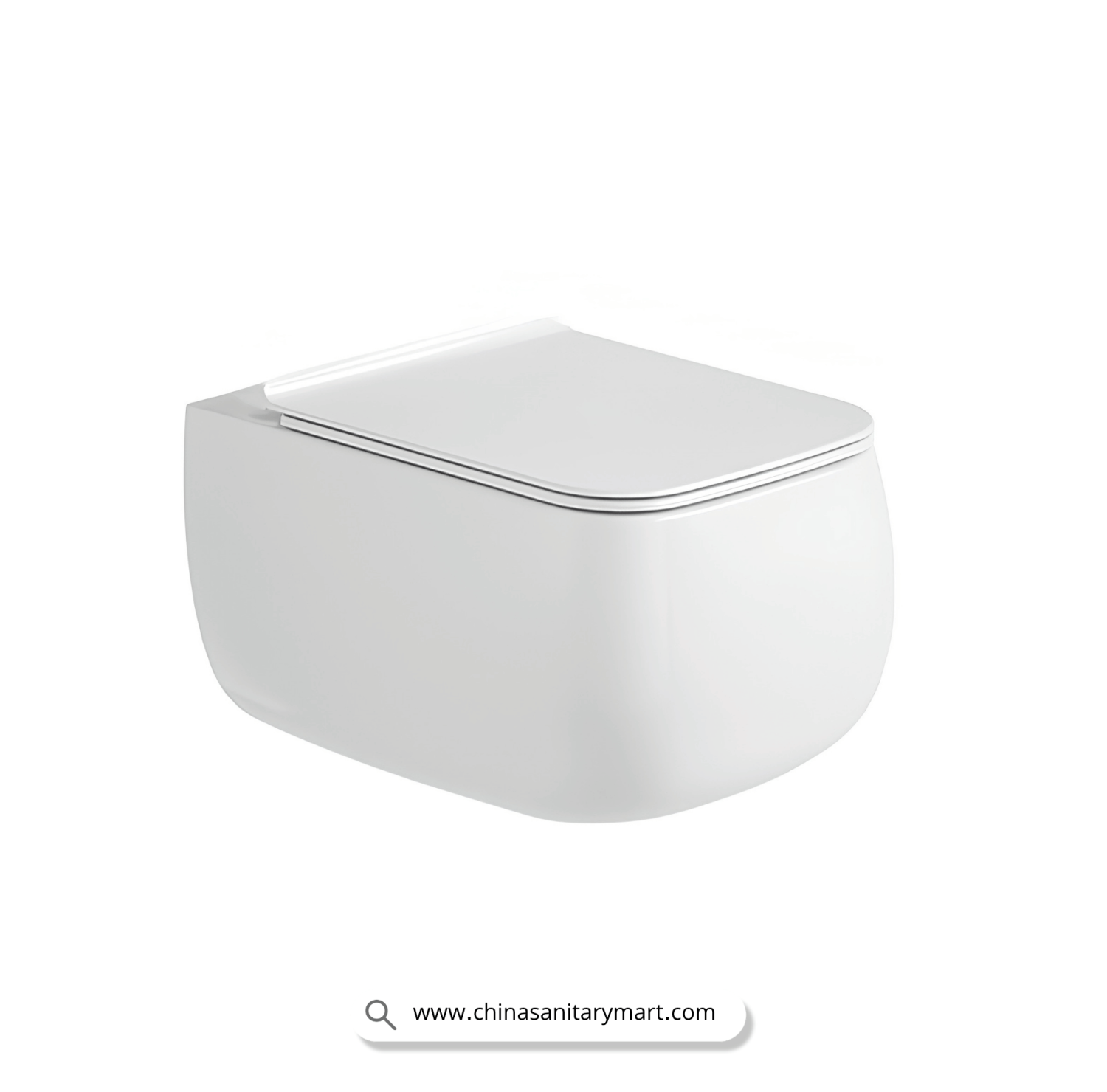 Italian Standard T106, Italian Standard commode, white wall hung toilet, D-shape wall mounted commode, luxury sanitary ware, premium ceramic toilet, China Sanitary Mart, space saving commode, modern bathroom fittings