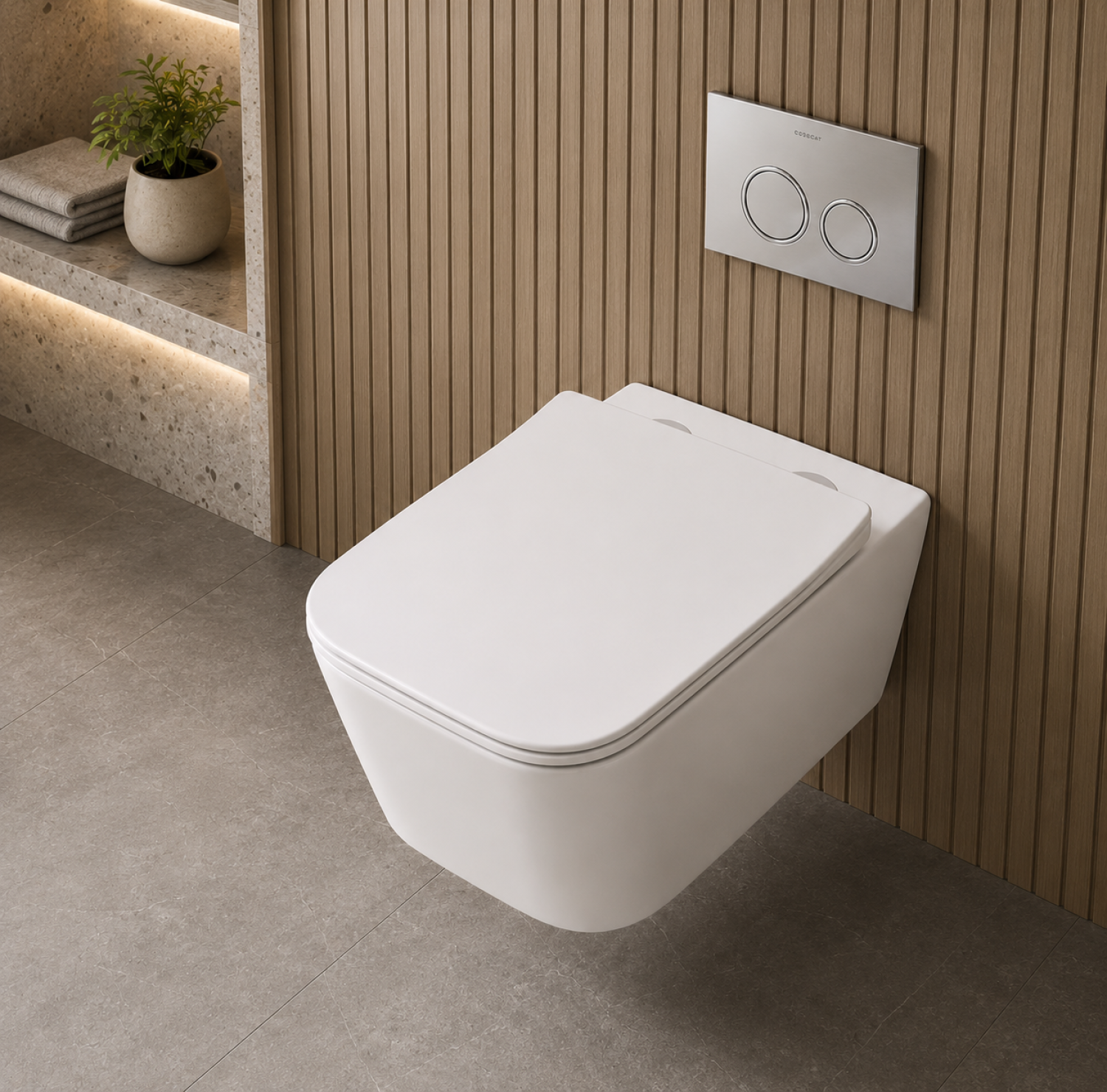 Ori commode, wall hung toilet, D-shape wall mounted commode, modern bathroom sanitary ware, premium ceramic toilet, China Sanitary Mart, space saving commode, white wall hung toilet, minimalist bathroom fixtures