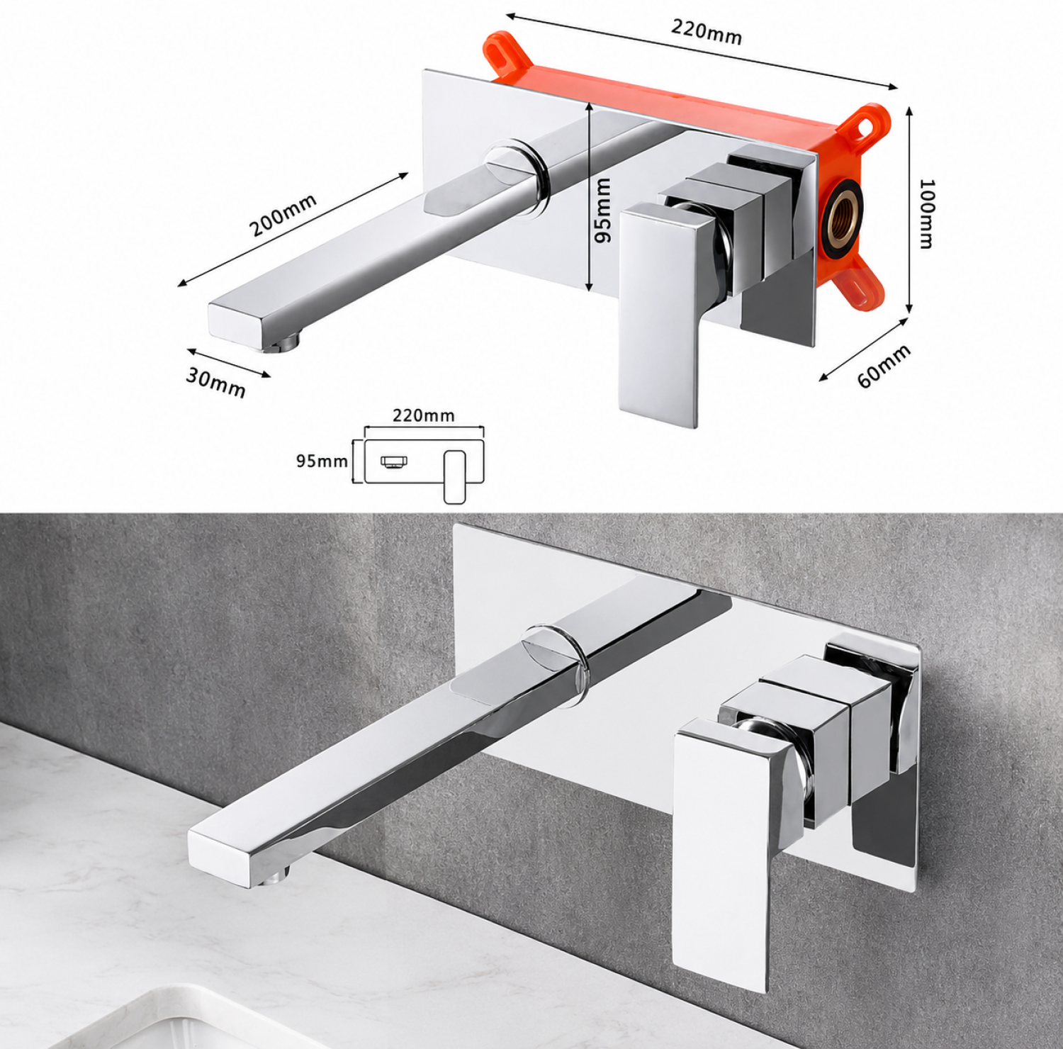 wall mount basin mixer, matte black basin mixer, basin mixer tap, black bathroom faucet, waterfall basin mixer, wall mixer tap, modern bathroom accessories, premium basin mixer, basin tap Bangladesh, China Sanitary Mart, ruum