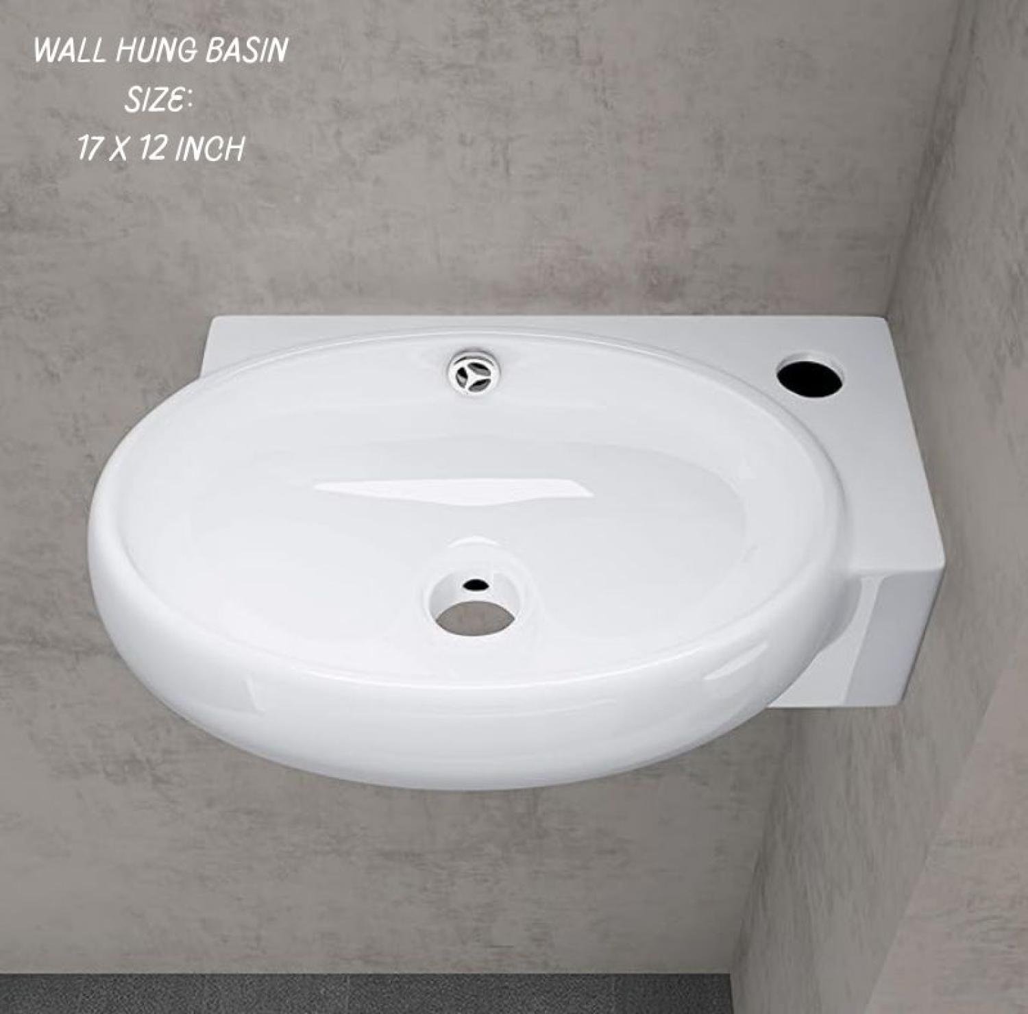 17x12 Wall-Hung Wash Basin