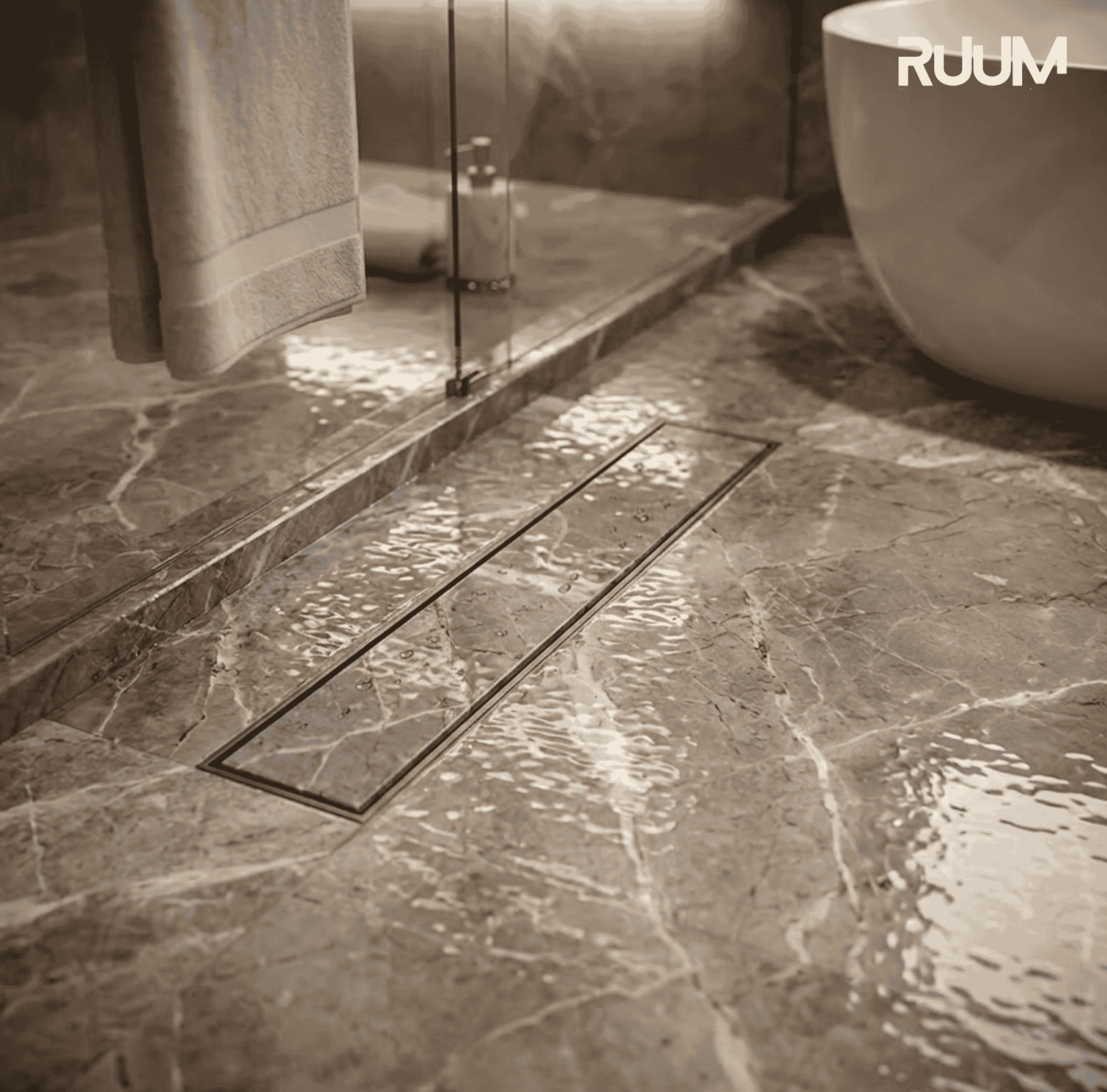 12/3 Inch Floor Drain, Gun Metal Floor Drain, Side Hole Drain, Linear Drain, Stainless Steel Drain, Tile Insert Drain, Tiles Cover Drain, Shower Drain, Bathroom Floor Drain, Concealed Drain Cover, Premium Drain Channel, Luxury Bathroom Drain,