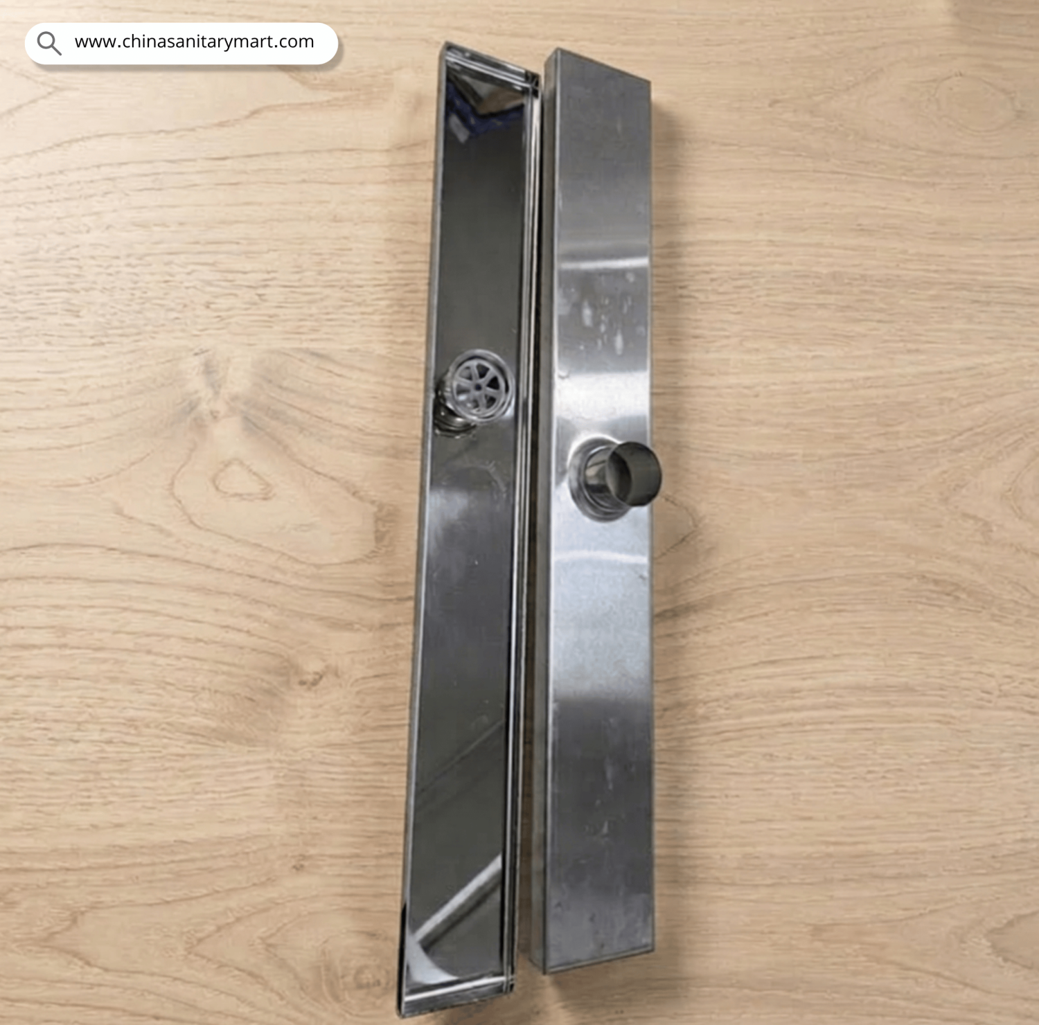 16x3 Inch Floor Drain, SS Tiles Cover Drain, Stainless Steel Floor Drain, Middle Hole Drain, Linear Drain, Tile Insert Drain, Concealed Floor Drain, Shower Drain, Bathroom Drain Cover, Wet Room Drain, Floor Waste Drain, Modern Floor Drain,
