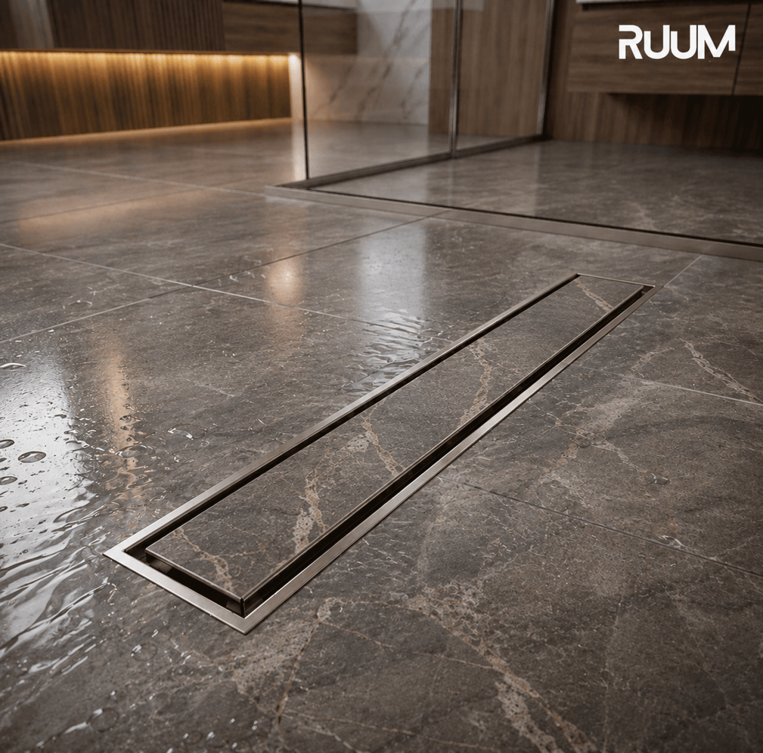 24x3 Inch Floor Drain, SS Tiles Cover Drain, Brass Core Floor Drain, Stainless Steel Linear Drain, Middle Hole Drain, Tile Insert Drain, Concealed Shower Drain, Bathroom Floor Drain, Linear Shower Drain, Wet Room Drain, Luxury Floor Drain