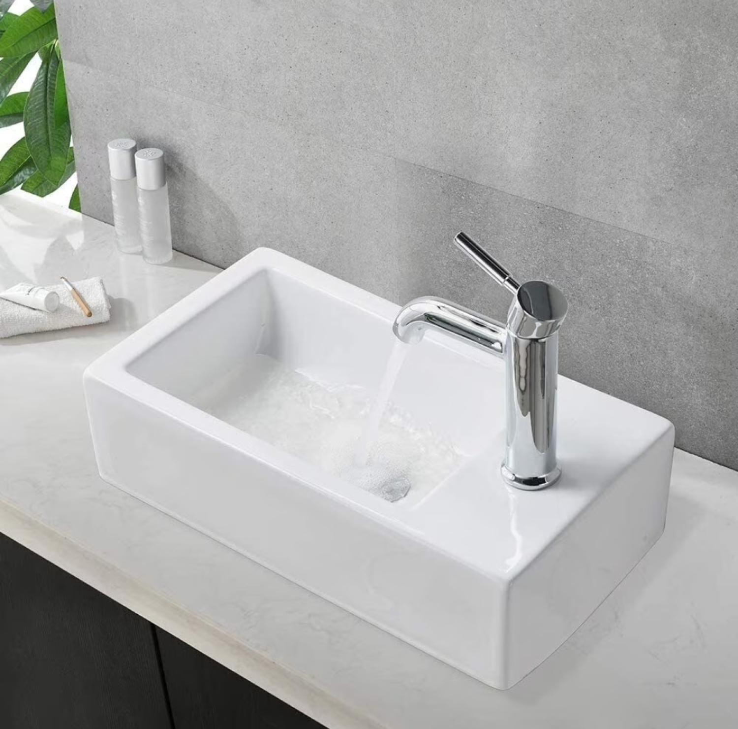 Top Basin, 15x7.5 Inch Basin, Ceramic Basin, Wash Basin, Bathroom Basin, Counter Top Basin, Compact Basin, Small Bathroom Basin, Modern Basin, Luxury Basi