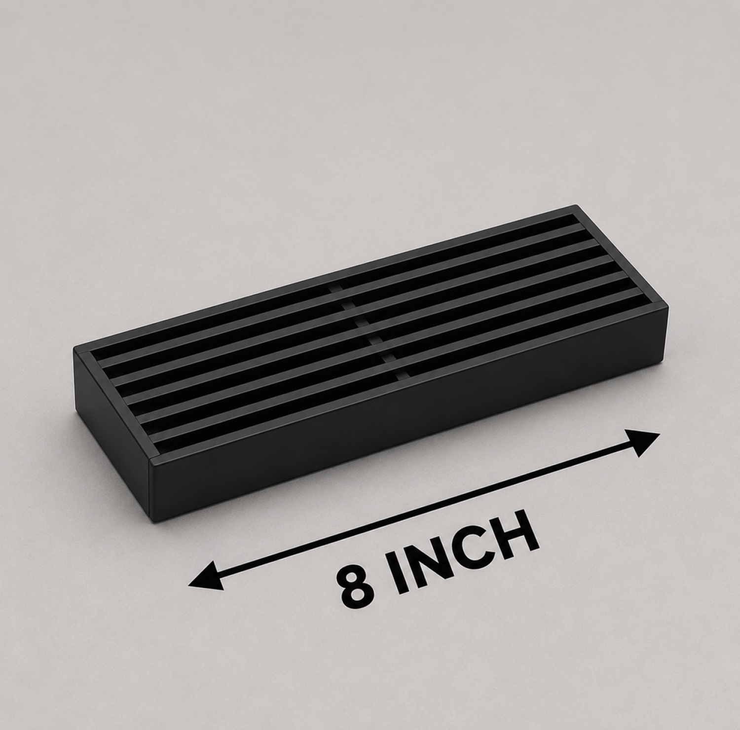 SS Bathroom Drain, 8x3 Inch Drain, Matte Black Drain, Black Floor Drain, FT Net Drain, Stainless Steel Drain, Linear Shower Drain, Bathroom Floor Drain, Matte Black Bathroom Accessories, Anti Clog Drain Cover, Modern Floor Drain