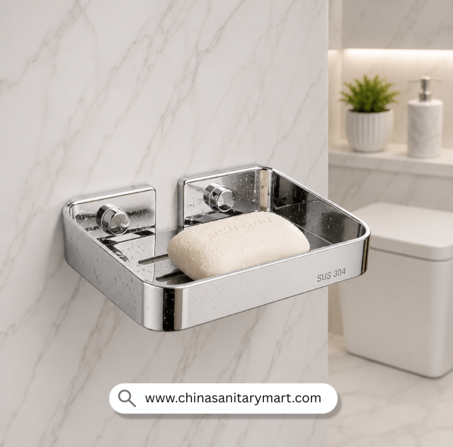 CH1001 SS Single Soap Case, SUS 304 Soap Case, Stainless Steel Soap Holder, Wall Mounted Soap Dish, Chrome Soap Case, Bathroom Soap Holder, SUS304 Bathroom Accessories, Stainless Steel Bathroom Fittings, Premium Soap Rack