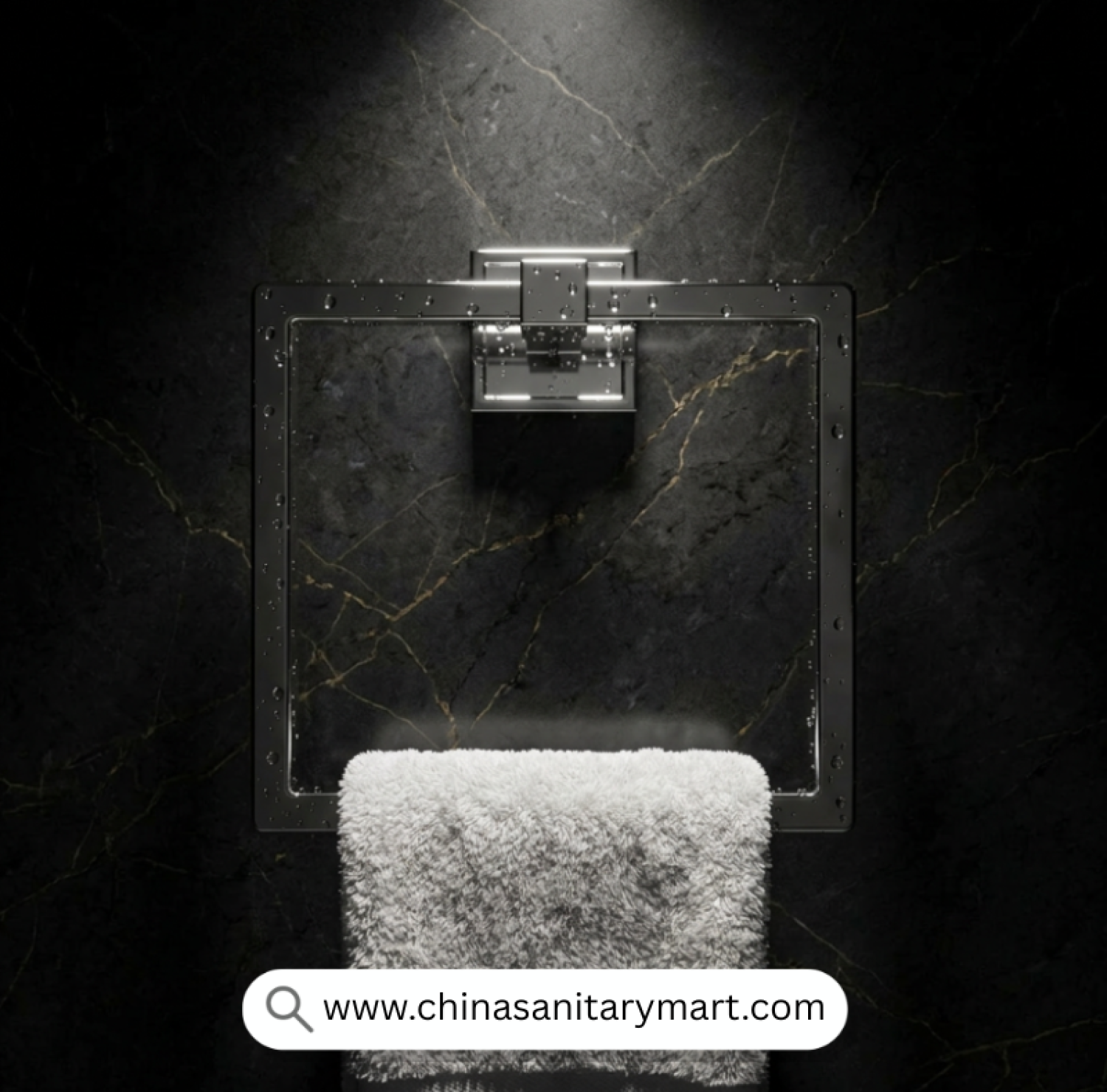 Marquis Towel Ring Square BA50006, Marquis Towel Ring, Square Towel Ring, Brass Towel Ring, Chrome Towel Holder, Bathroom Towel Ring, Wall Mounted Towel Ring, Premium Bathroom Accessories, Luxury Towel Holder, Brass Bathroom Hardware