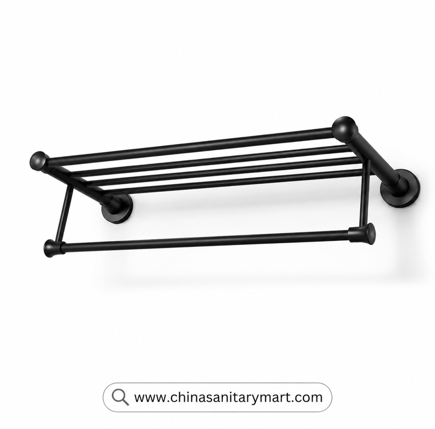 Black Round Model Towel Rack, Matte Black Towel Rack, Wall Mounted Towel Rack, Round Towel Shelf, Bathroom Towel Organizer, Towel Rack with Bar, Modern Bathroom Accessories, Matte Black Bathroom Hardware, Luxury Towel Rack