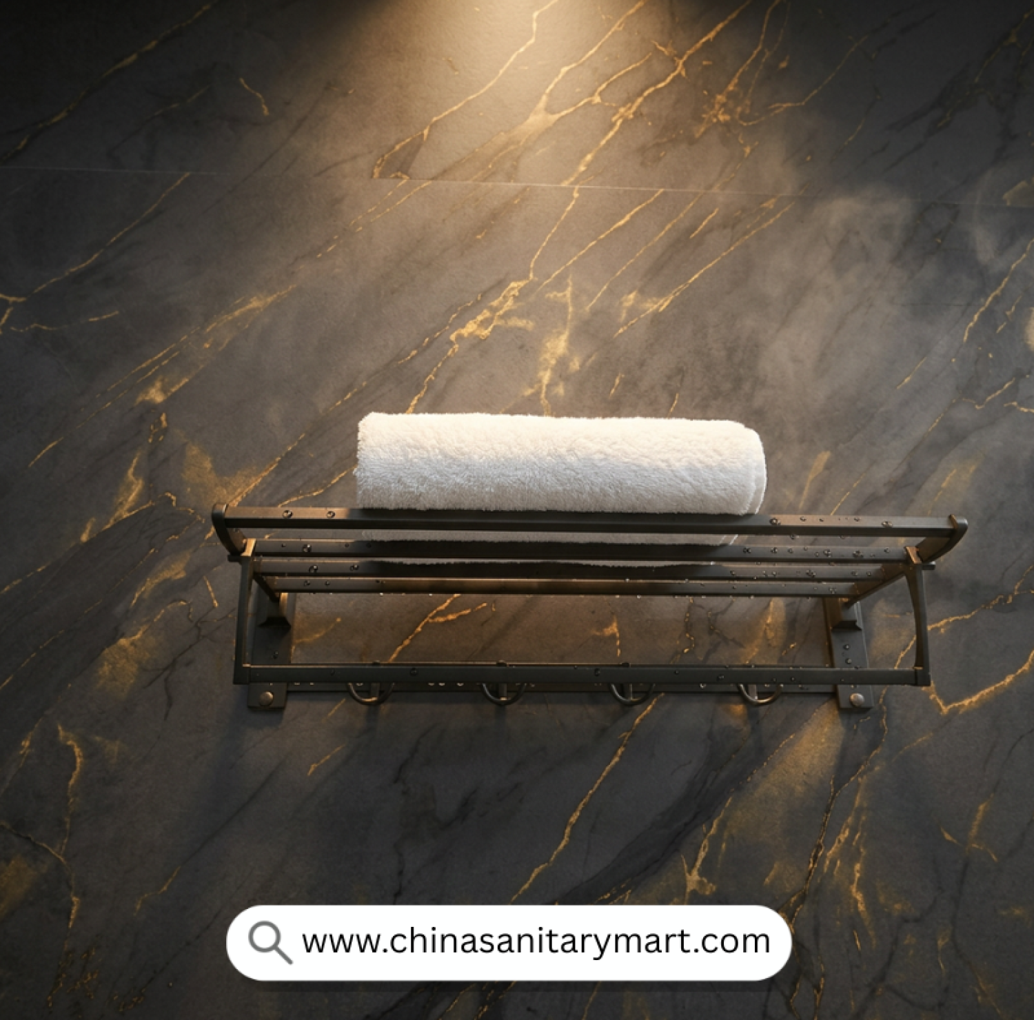 FT Grey Towel Rack Hook Model, Grey Towel Rack, Gun Grey Towel Rack, Wall Mounted Towel Rack, Towel Rack with Hooks, Stainless Steel Towel Rack, Bathroom Towel Shelf, Modern Bathroom Accessories, Luxury Bathroom Hardware, Gun Grey Bathroom Organizer