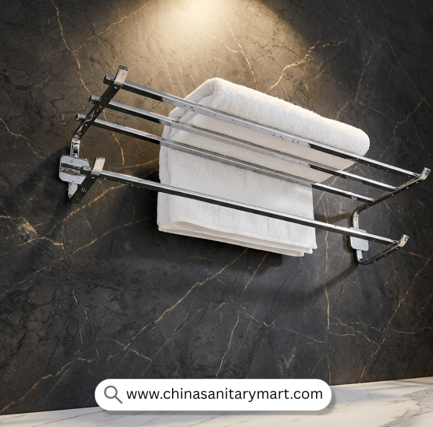 Walba Towel Rack Brass, Brass Towel Rack, Wall Mounted Towel Rack, Premium Brass Towel Holder, Luxury Bathroom Accessories, Brass Bathroom Hardware, Towel Rack with Bar, Bathroom Towel Organizer, Heavy Duty Towel Rack, Rust Resistant Towel Rack