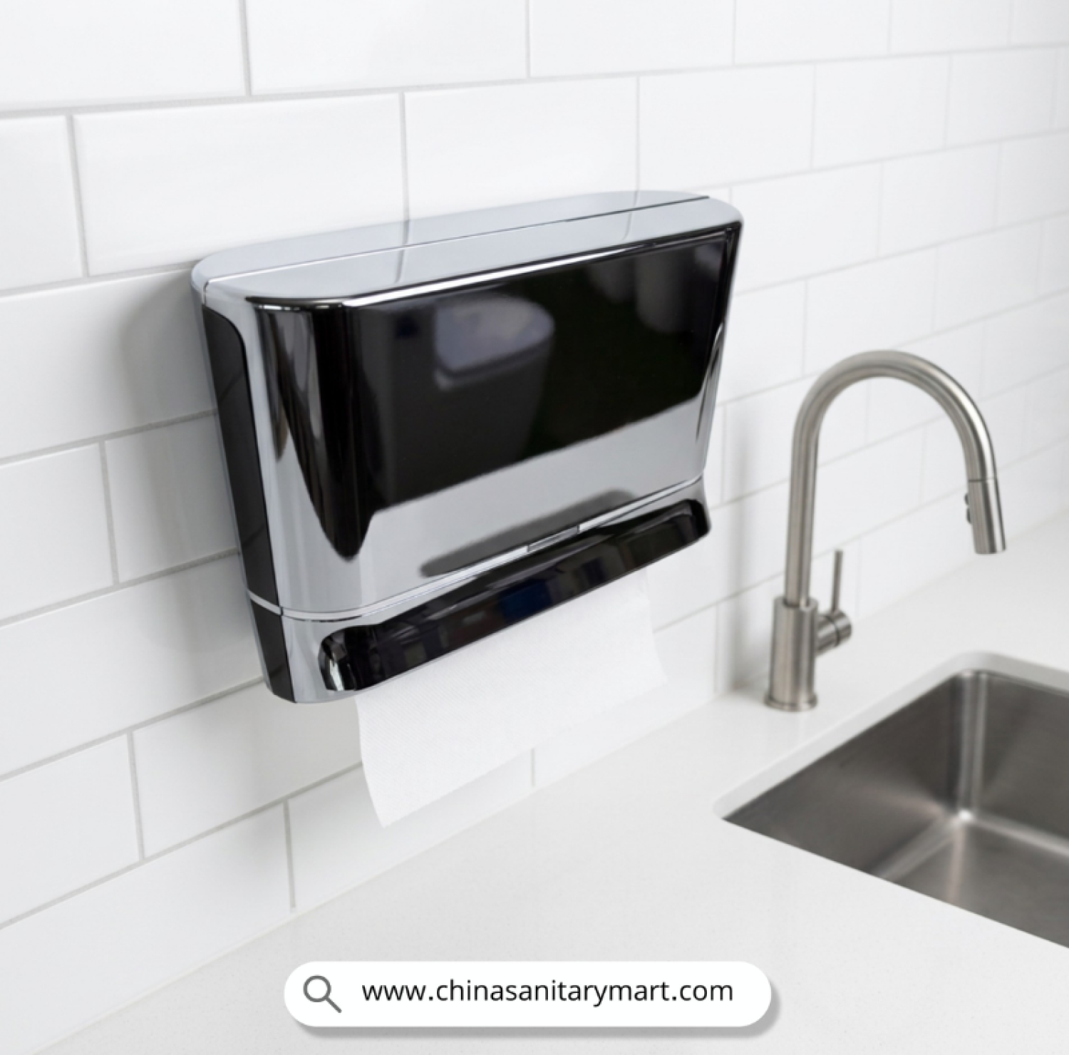 Kitchen Tissue Dispenser, Wall Mounted Tissue Dispenser, Kitchen Paper Towel Holder, Tissue Roll Dispenser, Black Tissue Dispenser, Kitchen Tissue Holder, Modern Tissue Dispenser, Paper Towel Dispenser, Kitchen Accessories
