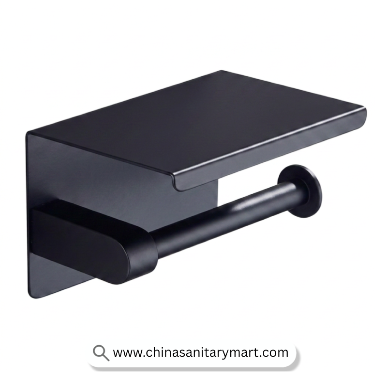 SS Open Tissue Holder Matte Black, Matte Black Tissue Holder, Stainless Steel Tissue Holder, Toilet Paper Holder with Shelf, Wall Mounted Tissue Holder, Open Tissue Holder, Bathroom Tissue Holder, Phone Shelf Tissue Holder