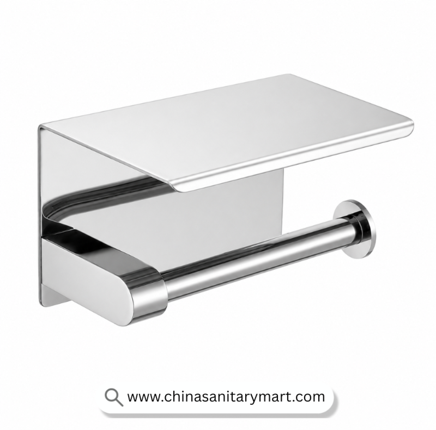 SS Open Tissue Holder CP, Chrome Tissue Holder, Stainless Steel Tissue Holder, Chrome Toilet Paper Holder, Wall Mounted Tissue Holder, Open Tissue Holder with Shelf, Toilet Roll Holder with Shelf, Bathroom Tissue Holder