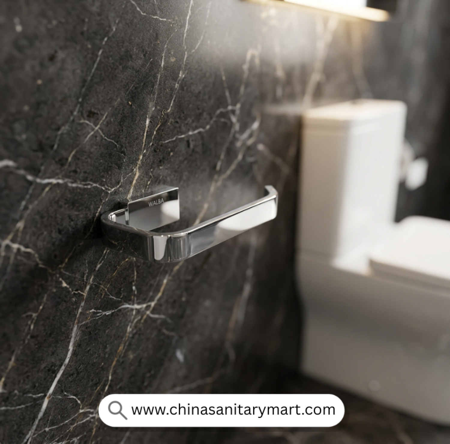 Walba Tissue Arm CP, Chrome Tissue Holder, Stainless Steel Tissue Holder, CP Toilet Paper Holder, Open Tissue Arm, Wall Mounted Tissue Holder, Bathroom Tissue Holder, Chrome Bathroom Accessories, Toilet Roll Holder CP, Modern Tissue Holder