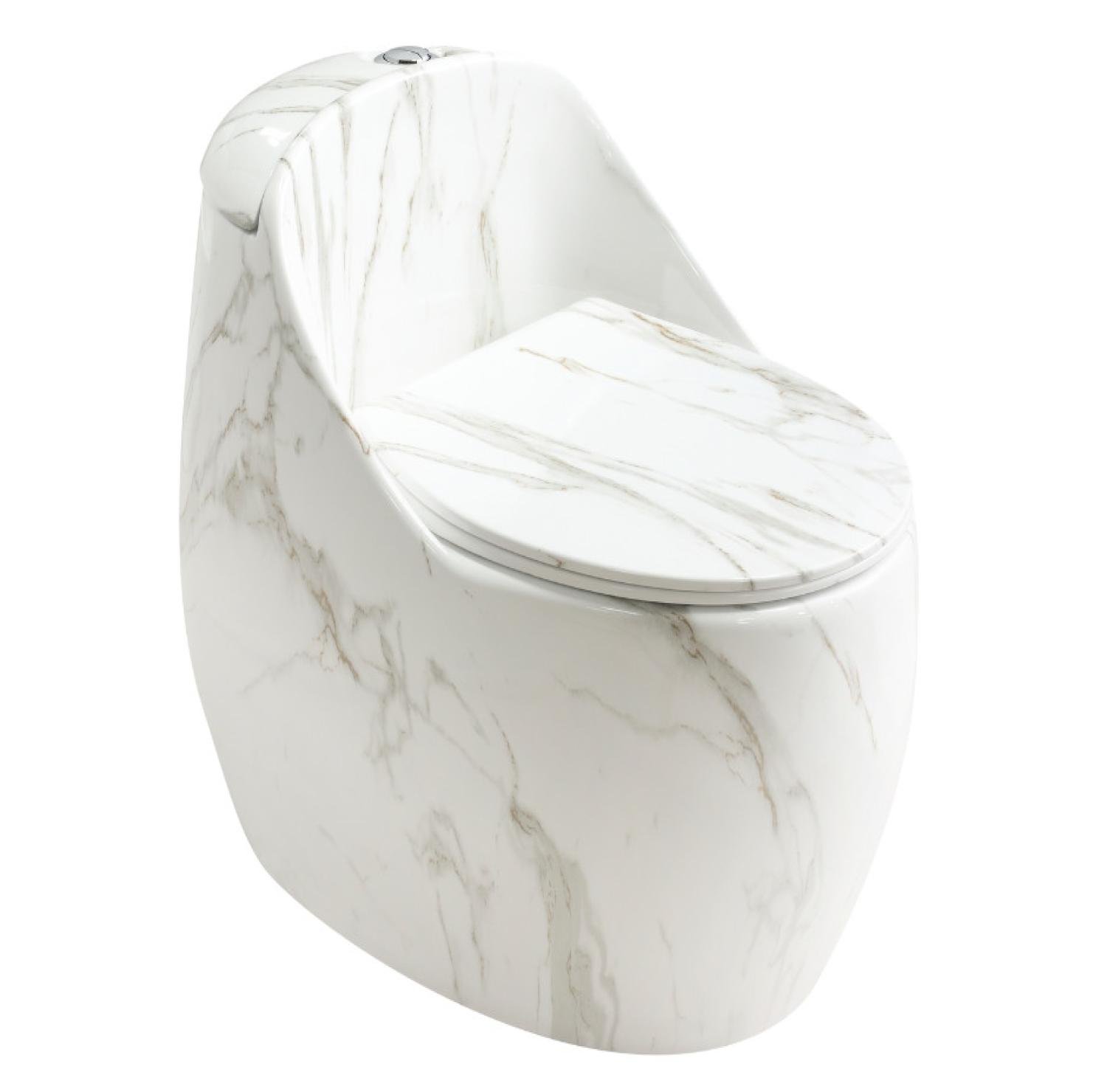 Marble Shade High Commode, M2031C Toilet, White Marble Commode, Ceramic Toilet Bangladesh, Dual Flush Toilet,