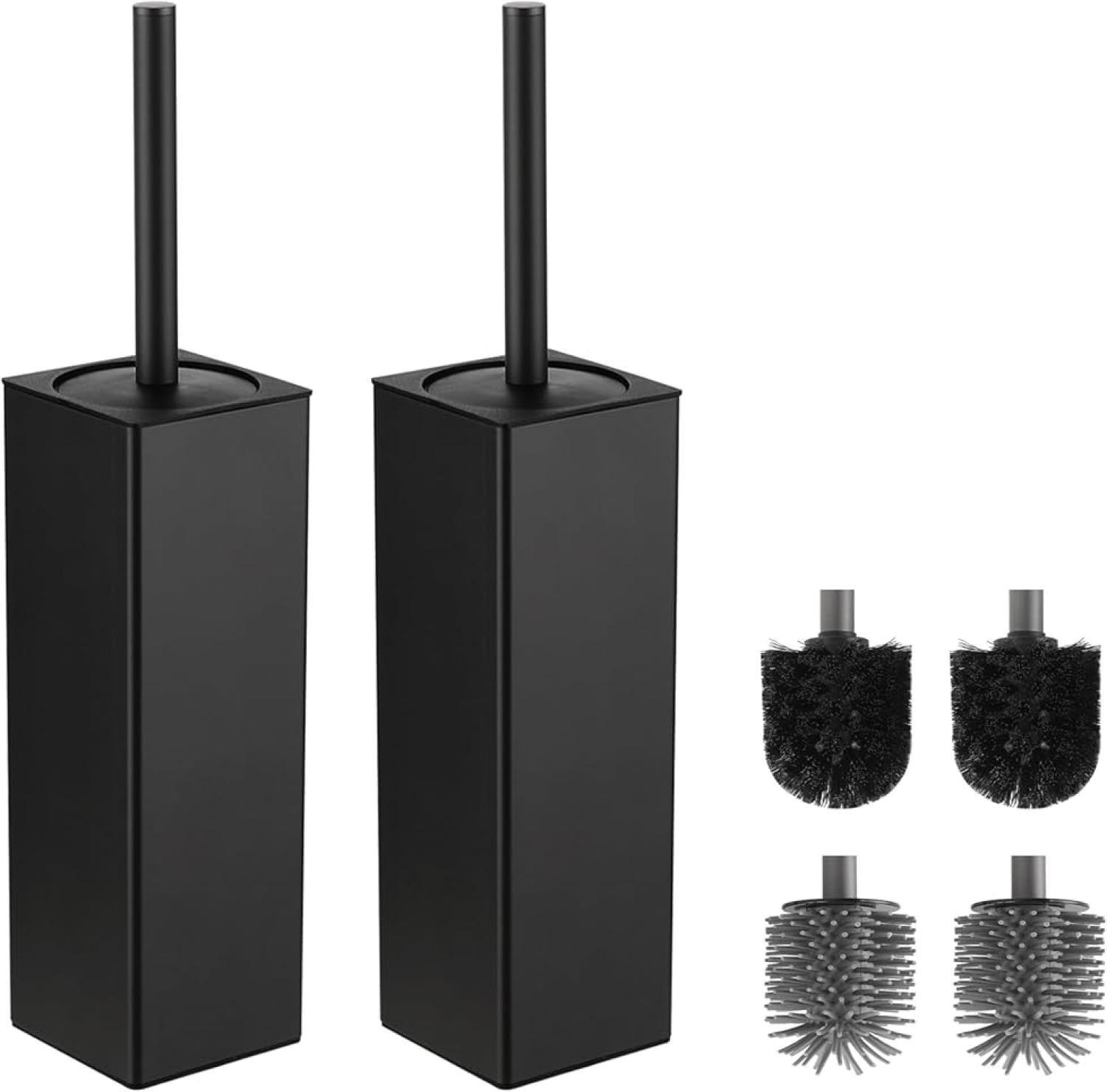 Toilet Brush Holder, Commode Brush Holder, Hidden Toilet Brush, Silicone Toilet Brush, Matte Black Toilet Brush, Bathroom Cleaning Brush
