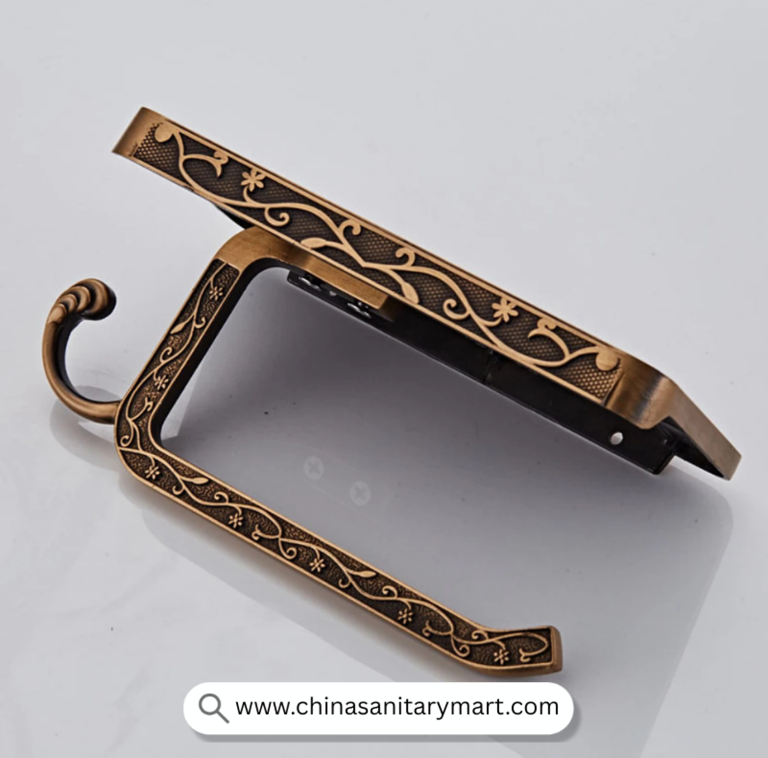 Aluminium Antique Open Mobile Tissue Holder, Antique Tissue Holder, Mobile Shelf Tissue Holder, Toilet Paper Holder with Shelf, Bathroom Phone Holder